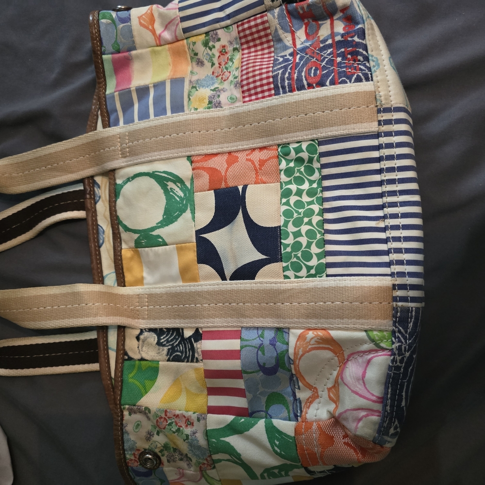 Coach Multicolor Patchwork Tote Bag